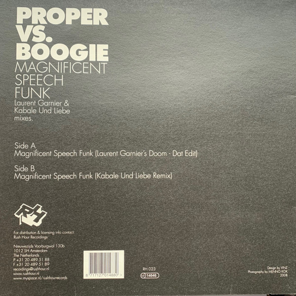 ladda ner album Proper Vs Boogie - Magnificent Speech Funk Laurent Garnier Kabale Und Liebe Mixes