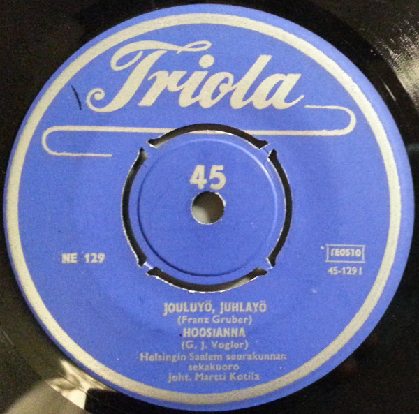 Jouluyö, Juhlayö / Hoosianna / Sylvian Joululaulu / Tonttujen Jouluyö  (1955, Vinyl) - Discogs