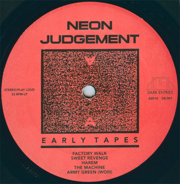 Neon Judgement – Early Tapes (2012, Vinyl) - Discogs