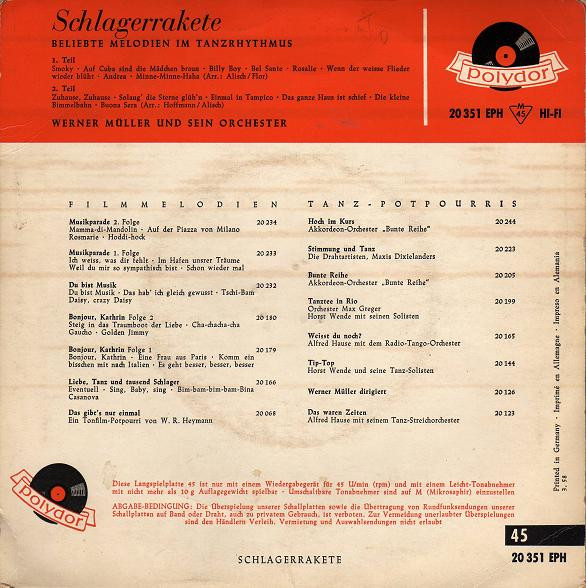 baixar álbum Download Werner Müller Und Sein Orchester - Schlagerrakete Beliebte Melodien Im Tanzrhythmus album