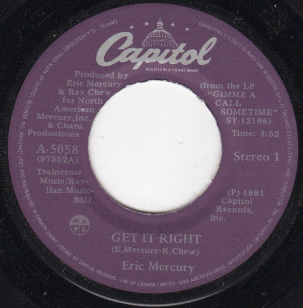 lataa albumi Eric Mercury - Get It Right