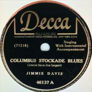 Jimmie Davis - Columbus Stockade Blues / Honky Tonk Blues album cover