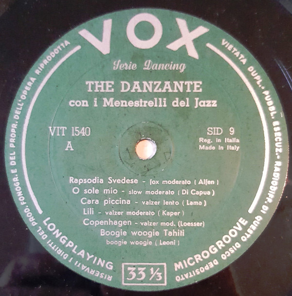 ladda ner album I Menestrelli Del Jazz - The Danzante Con I Menestrelli Del Jazz