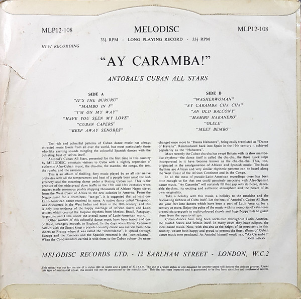 Album herunterladen Antobal's Cuban AllStars - Ay Caramba