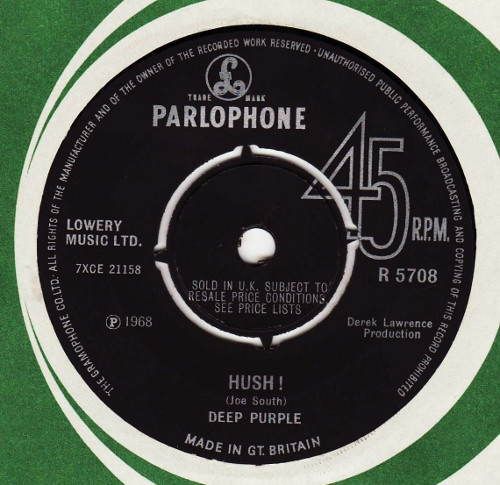 Deep Purple – Hush ! (1968, Solid Centre, Vinyl) - Discogs