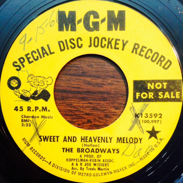 last ned album The Broadways - Sweet And Heavenly Melody
