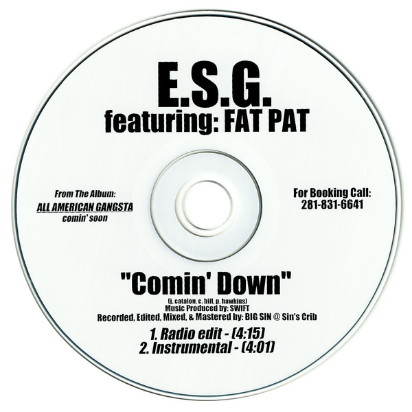 E.S.G. Featuring: Fat Pat – Comin' Down (CD) - Discogs