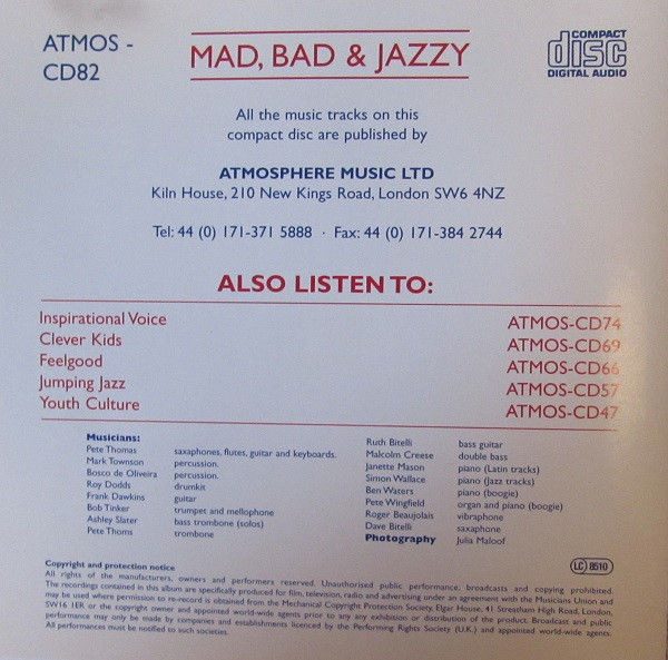 ladda ner album Pete Thomas - Mad Bad Jazzy