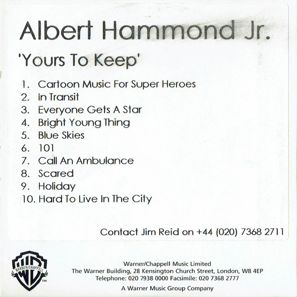 Albert Hammond, Jr. – Yours To Keep (2016, Vinyl) - Discogs