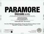 Cover of Decode, 2008-04-11, CD
