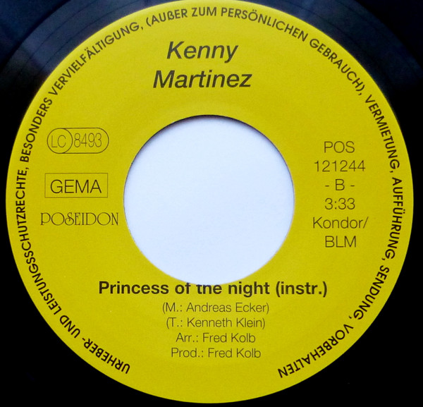 descargar álbum Kenny Martinez - Princess Of The Night