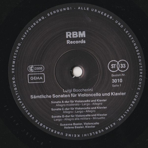 descargar álbum Susanne Basler - Boccherini Sonaten für Cello und Klavier