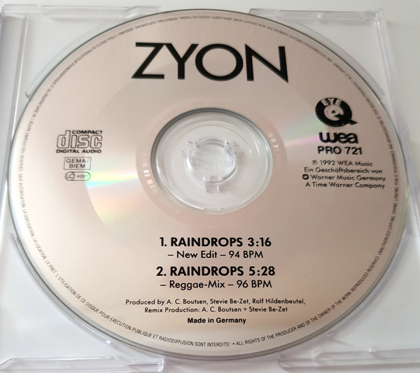 last ned album Zyon - Raindrops New Edit