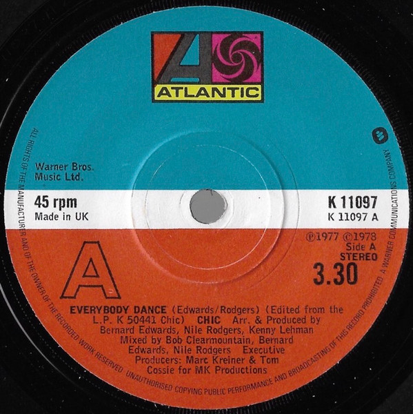 Chic – Everybody Dance (1978, Blue/Orange Labels, 3.30 Side A 