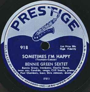 Bennie Green Sextet - Sometimes I'm Happy / Say Jack! album cover