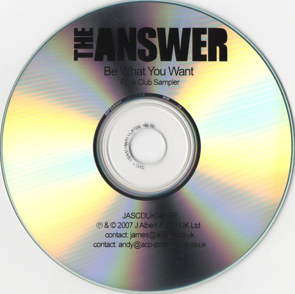 Album herunterladen The Answer - Be What You Want Rock Club Sampler