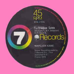 Madleen Kane – Forbidden Love / You And I (1979, Pink, Vinyl