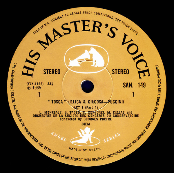 Puccini , Maria Callas , Carlo Bergonzi , Tito Gobbi , Georges Prêtre - Tosca | His Master's Voice (SAN 149-50) - 3