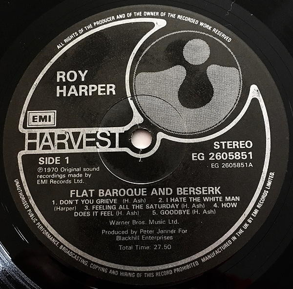 Roy HARPER☆Flat Baroque And Berserk UK Harvest オリジナル www