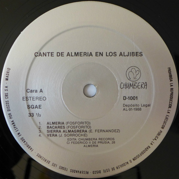 descargar álbum Download Various - Cante De Almería En Los Aljibes album