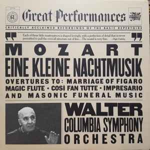 Mozart, Walter, Columbia Symphony Orchestra – Kleine Nachtmusik Vinyl) - Discogs