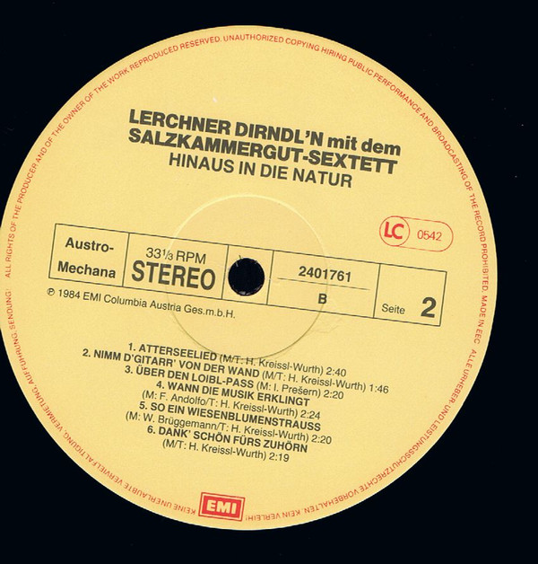last ned album Lerchner Dirndl'n - Hinaus In Die Natur