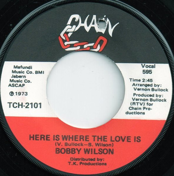 Bobby Wilson – Here Is Where The Love Is (1973, Vinyl) - Discogs