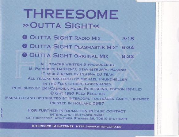 Album herunterladen Download Threesome - Outta Sight album