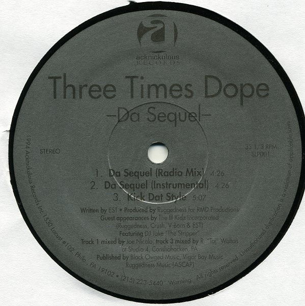Three Times Dope – Da Sequel (1994, Vinyl) - Discogs