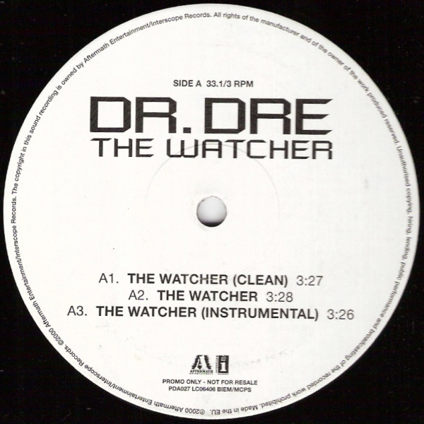 Dr. Dre – The Watcher (2001, Cardboard Sleeve, CD) - Discogs