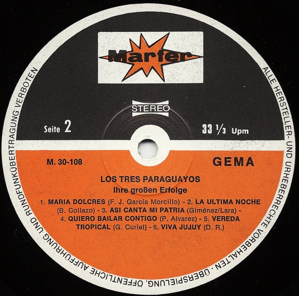 lataa albumi Los Tres Paraguayos - Ihre Grossen Erfolge