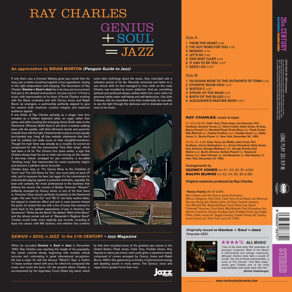 Ray Charles - Genius + Soul = Jazz | 20th Century Masterworks (350239) - 3