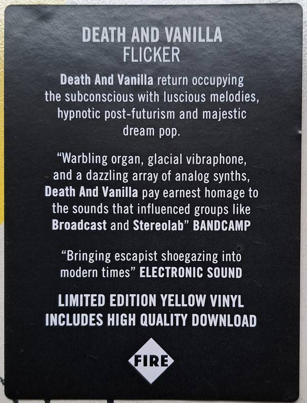 Death And Vanilla - Flicker | Fire Records (FIRELP629) - 8