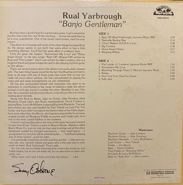 baixar álbum Rual Yarbrough - Banjo Gentleman