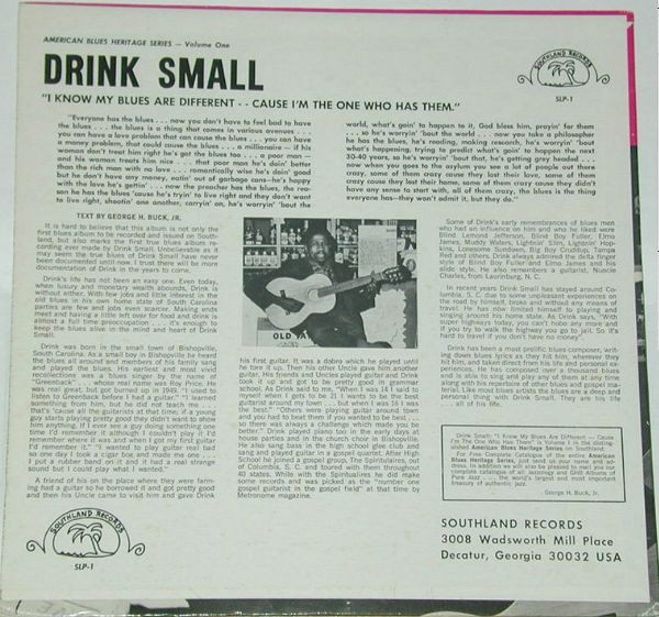 Album herunterladen Drink Small - I Know My Blues Are Different Cause Im The One Who Has Them