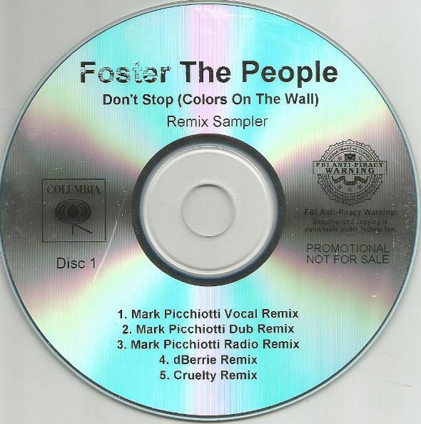 last ned album Foster The People - Dont Stop Color On The Walls Remix Sampler Disc 1