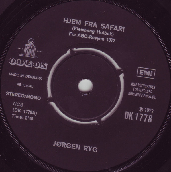 baixar álbum Jørgen Ryg, Daimi, Birger Jensen - Hjem Fra safari
