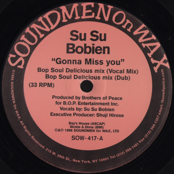 Su Su Bobien – Gonna Miss You (1998, Vinyl) - Discogs