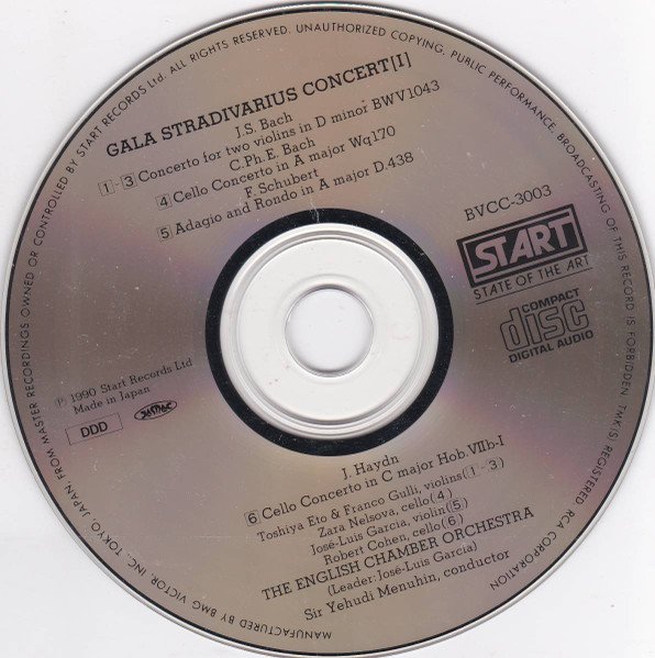 English Chamber Orchestra – Gala Stradivarius Concert (1990, CD 