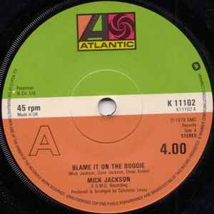 Mick Jackson - Blame It On The Boogie album cover