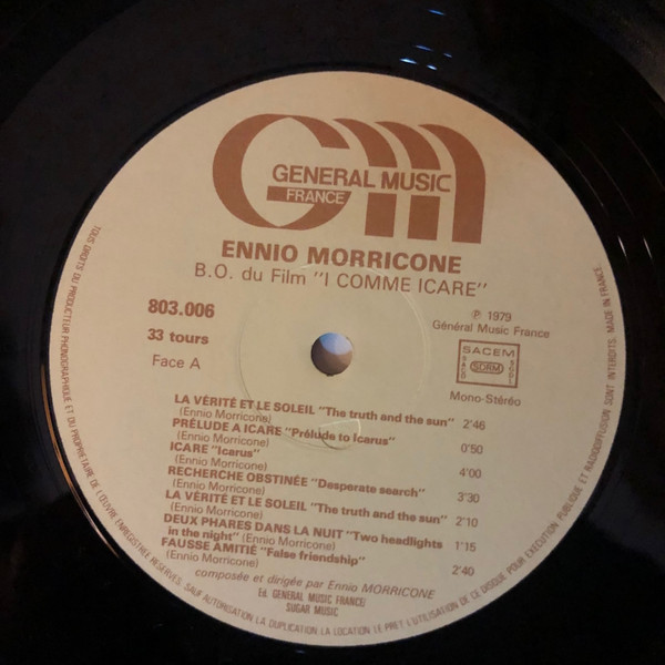 descargar álbum Ennio Morricone - I Comme Icare Bande Originale Du Film