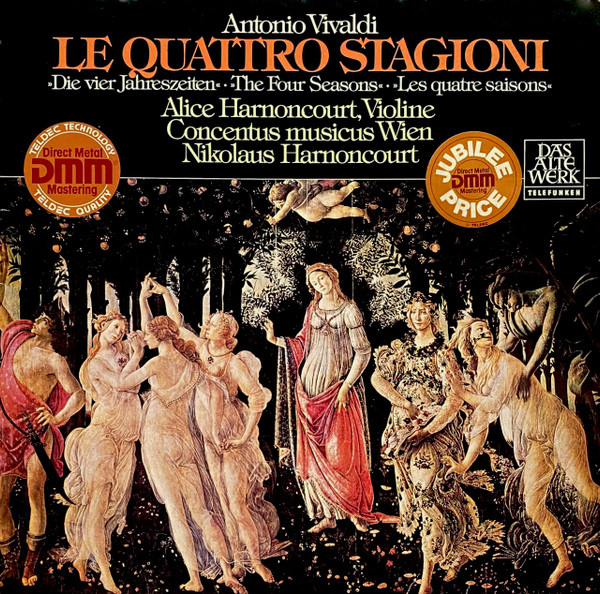 Antonio Vivaldi - Alice Harnoncourt - Concentus Musicus Wien, Nikolaus  Harnoncourt – Le Quattro Stagioni = Die Vier Jahreszeiten = The Four  Seasons = Les Quartre Saisons (1984, Vinyl) - Discogs