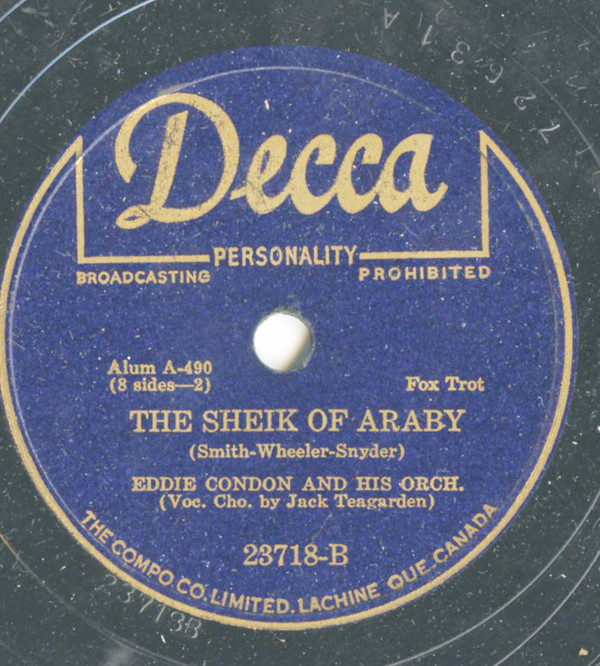 lataa albumi Eddie Condon And His Orchestra - Impromptu Ensemble No1 The Sheik Of Araby