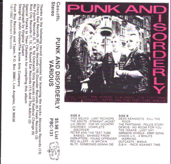 Punk And Disorderly (1982, Cassette) - Discogs