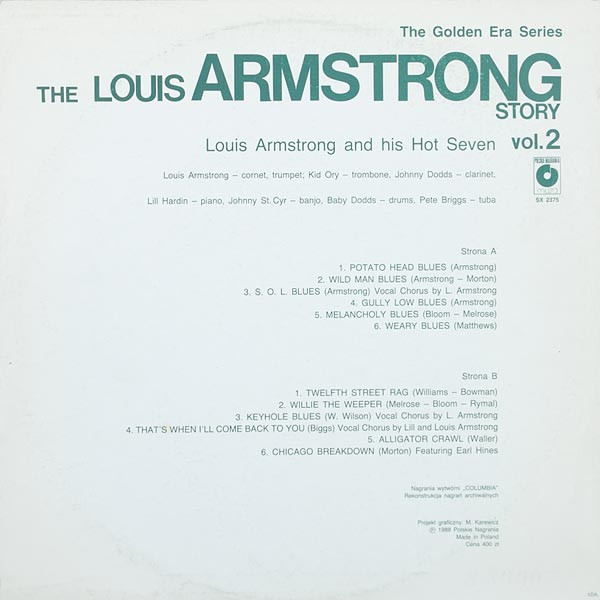 télécharger l'album Louis Armstrong And His Hot Seven - The Golden Era Series The Louis Armstrong Story Vol 2