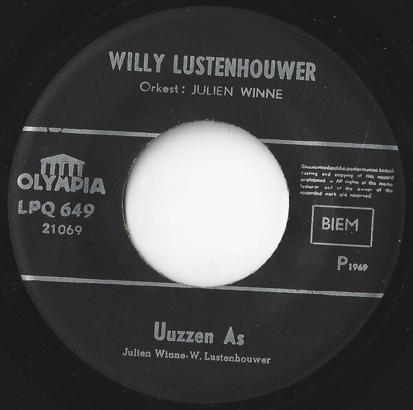 last ned album Willy Lustenhouwer, Orkest Julien Winne - Uuzen As