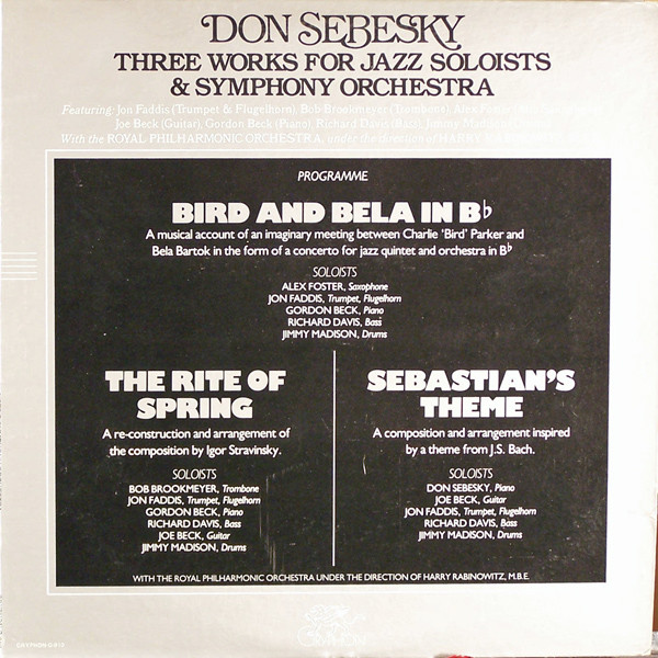 Don Sebesky – Three Works For Jazz Soloists & Symphony Orchestra 