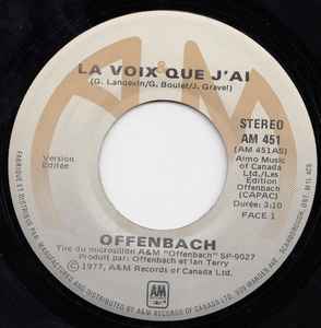 Offenbach - La Voix Que J'ai album cover
