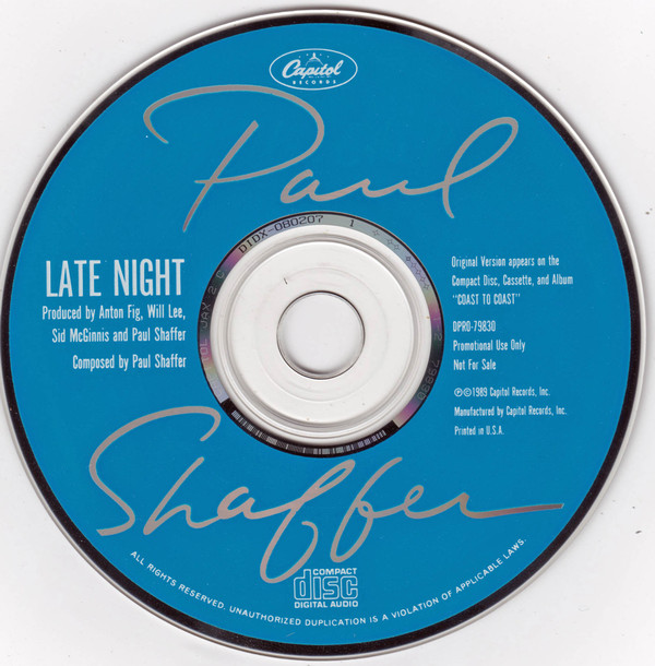 Album herunterladen Paul Shaffer - Late Night