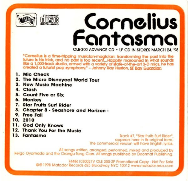 Cornelius – Fantasma (1998, CD) - Discogs